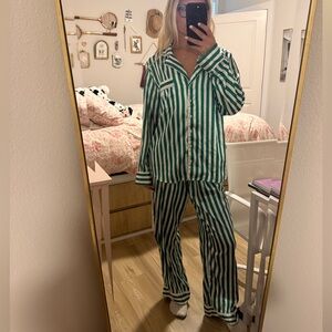 Show Me Your MuMu Green and White Striped Pajamas